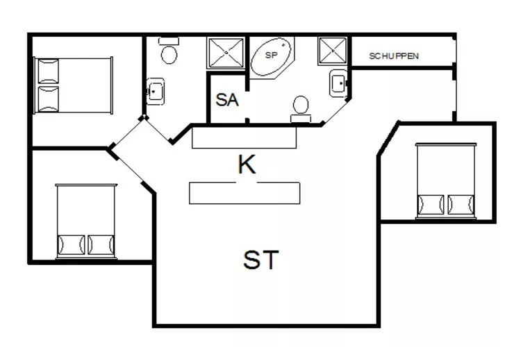 6 persoons vakantie huis in Blåvand-Plattegrond