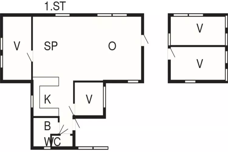 Sereen kusttoevluchtsoord in Vesteroy-By Traum-Plattegrond