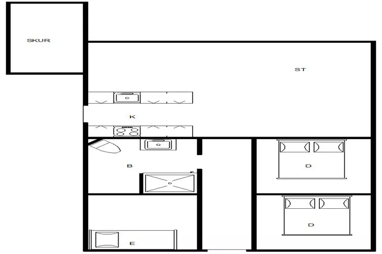 5 persoons vakantie huis in Fanø-Plattegrond