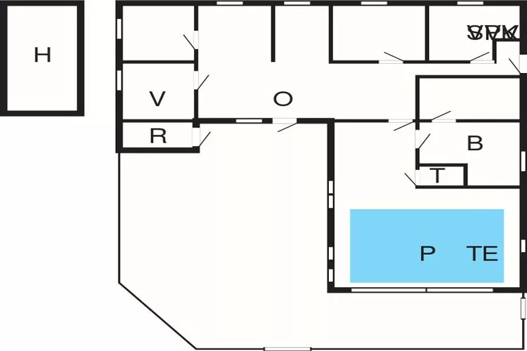 Luxe huisje met zwembad and sauna-By Traum-Plattegrond