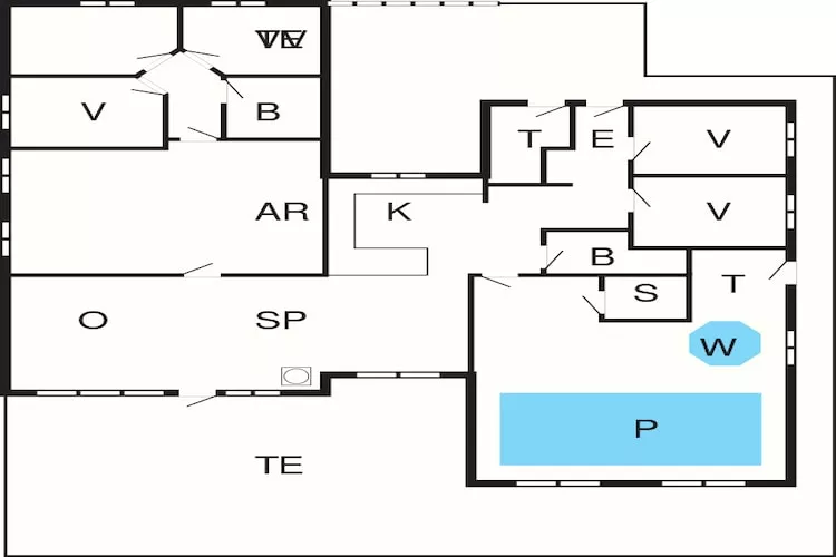 14 persoons vakantie huis in Juelsminde-Plattegrond