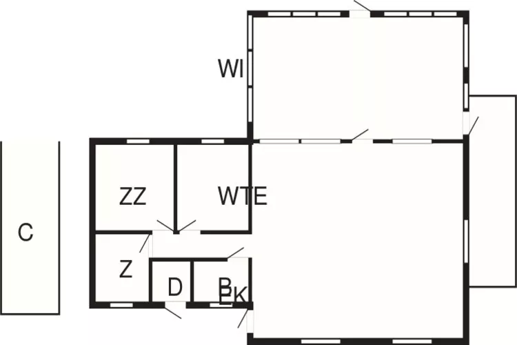 6 persoons vakantie huis in Væggerløse-Plattegrond