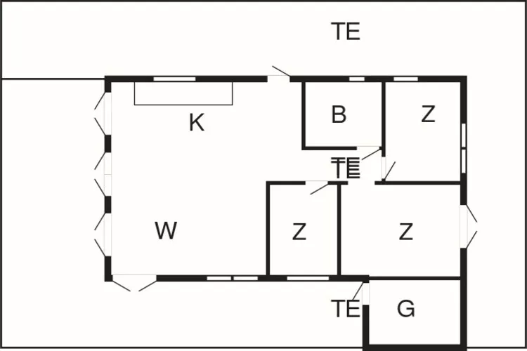6 persoons vakantie huis in Idestrup-Plattegrond