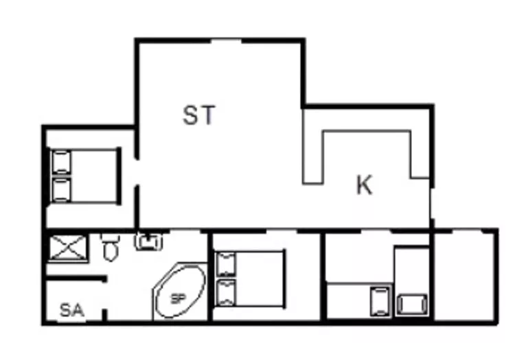 6 persoons vakantie huis in Tarm-Plattegrond