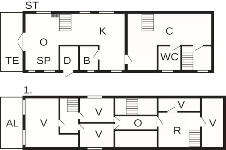 10 persoons vakantie huis in Fur-Plattegrond