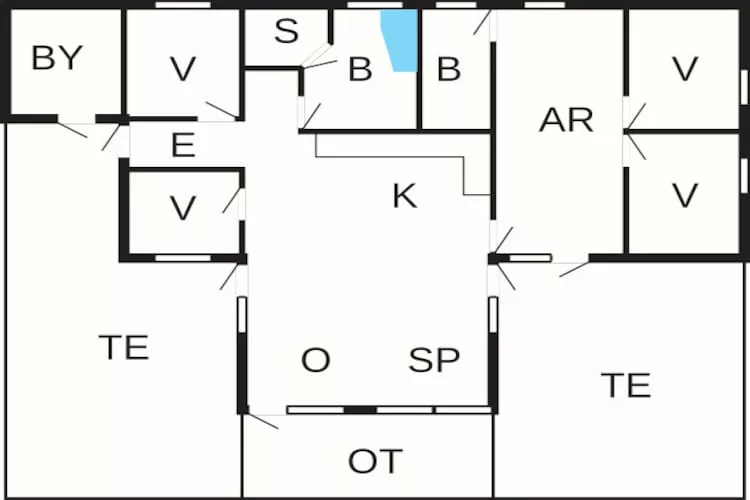 Luxe kusttoevluchtsoord in Tornby-By Traum-Plattegrond