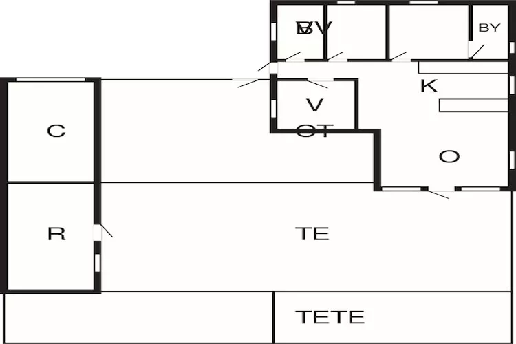6 persoons vakantie huis in Brovst-Plattegrond