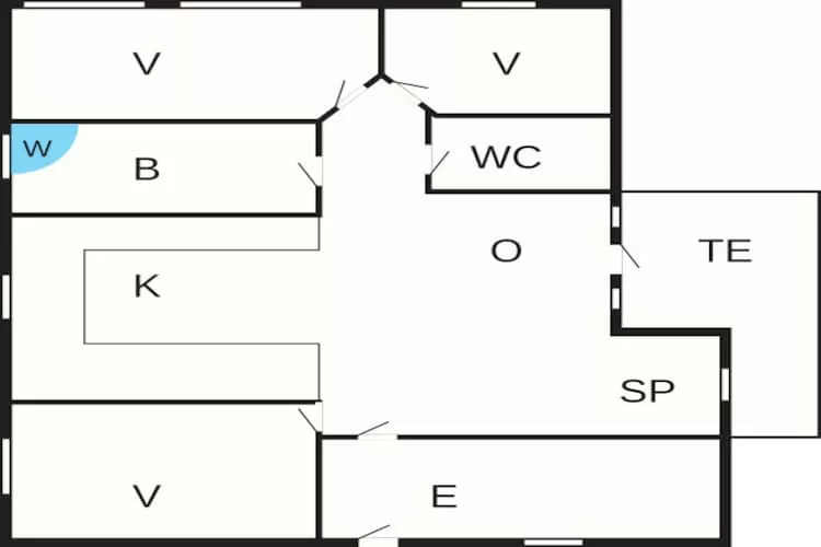 6 persoons vakantie huis in Højby-Plattegrond