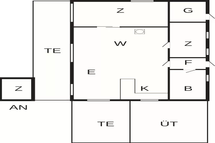 6 persoons vakantie huis in Rude-Plattegrond