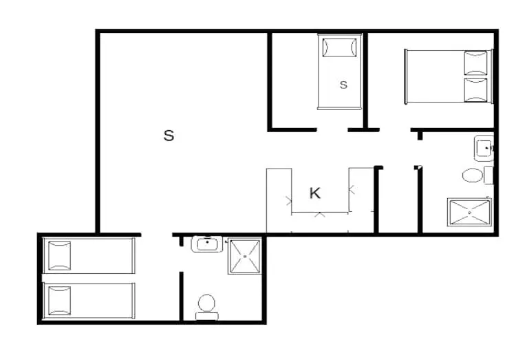 6 persoons vakantie huis in Løkken-Plattegrond