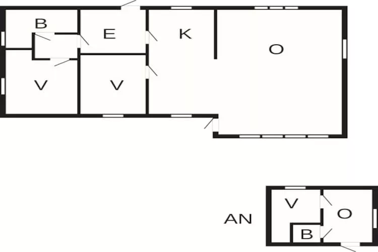 6 persoons vakantie huis in Væggerløse-Plattegrond