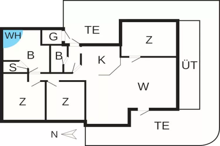 6 persoons vakantie huis in Tarm-Plattegrond