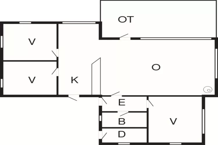6 persoons vakantie huis in Knebel-Plattegrond