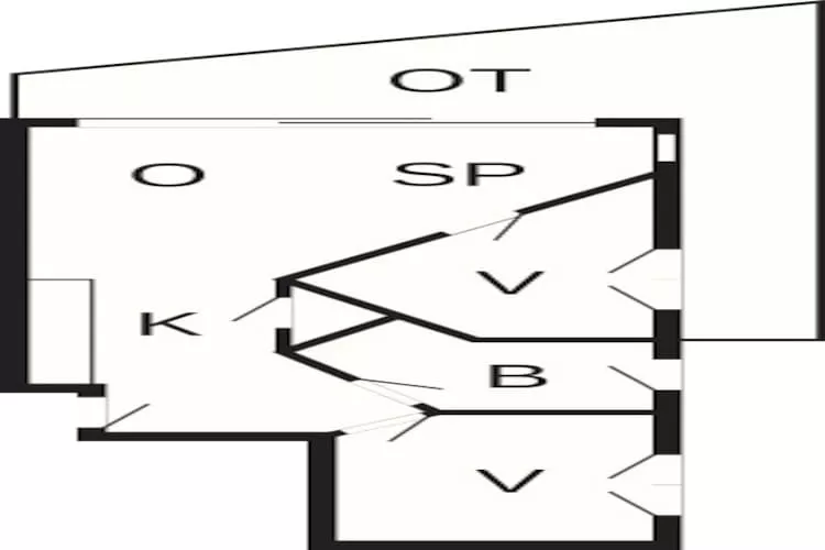 Gezellig modern appartement met zeezicht-Plattegrond