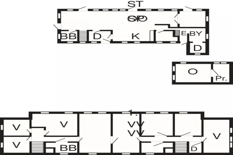 21 persoons vakantie huis in Hurup Thy-Plattegrond