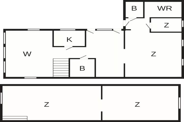 8 persoons vakantie huis in Hasle-Plattegrond