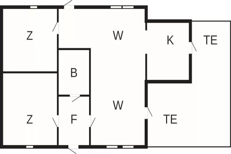6 persoons vakantie huis in Væggerløse-Plattegrond