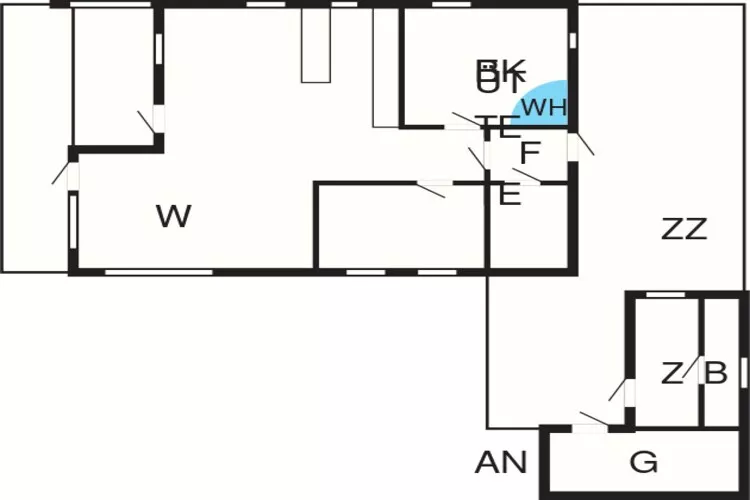 8 persoons vakantie huis in Hals-Plattegrond