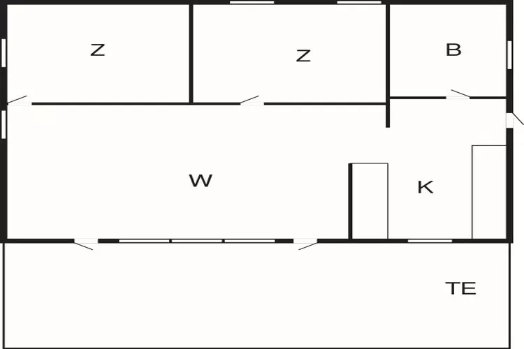 5 persoons vakantie huis in Væggerløse-Plattegrond