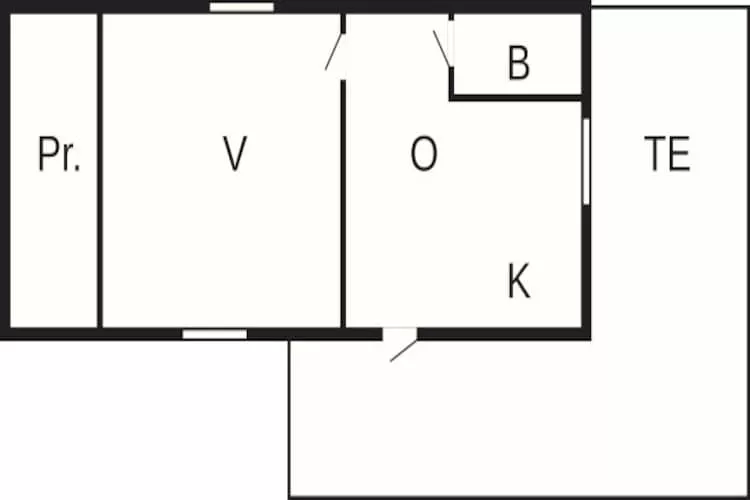 2 persoons vakantie huis in Falkenberg-Plattegrond