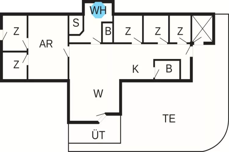12 persoons vakantie huis in Ebeltoft-Plattegrond