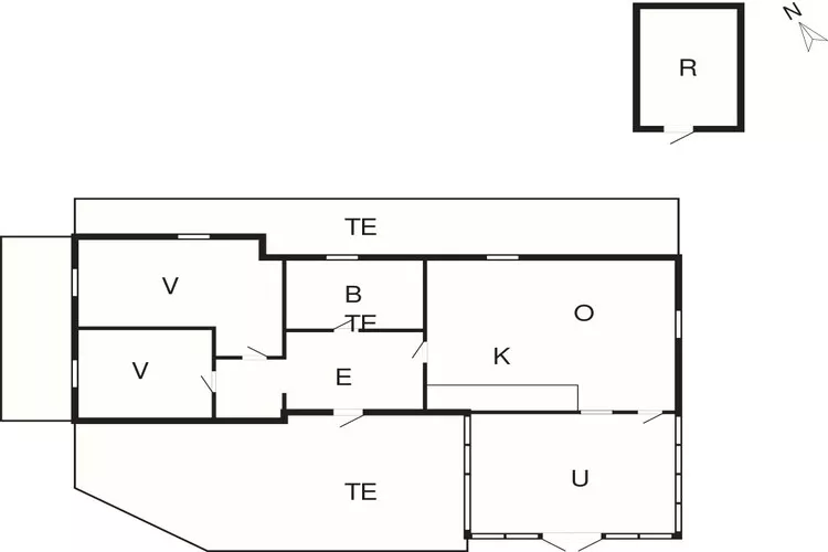 5 persoons vakantie huis in Glesborg-Plattegrond