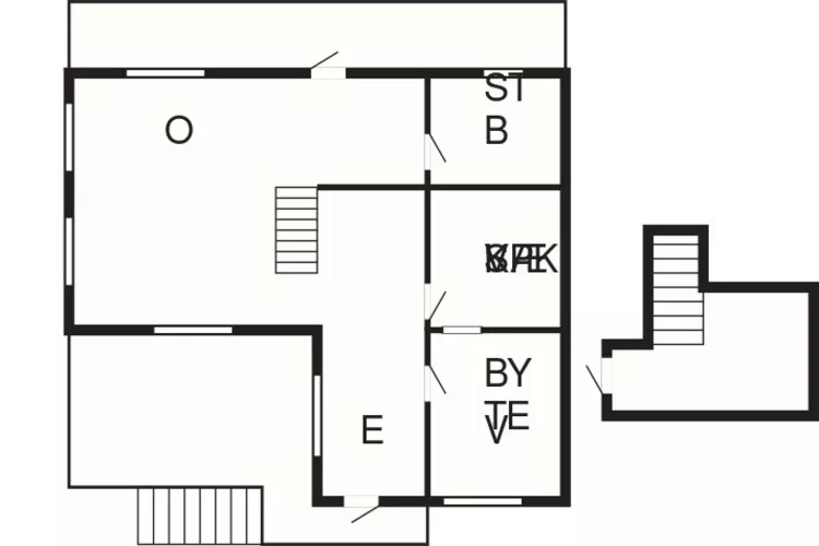 Rustig verblijf nabij het Orustbos-Plattegrond