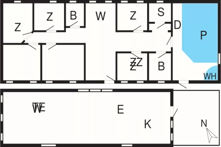 12 persoons vakantie huis in Lemvig-Plattegrond