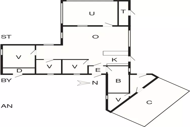 Kustcharme in albaek -- By Traum Ferienwohnungen-Plattegrond