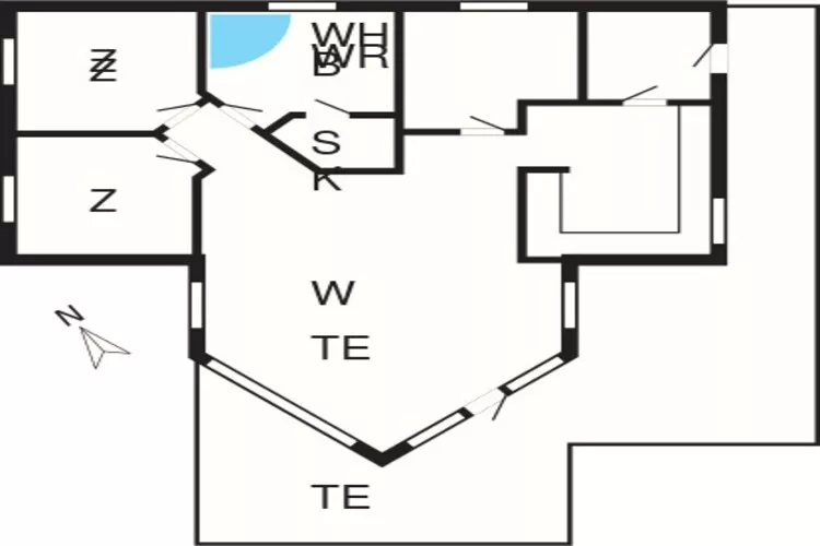 Modern Strandverblijf -- By Traum Ferienwohnungen-Plattegrond