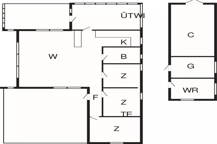 Vakantiehuis in Sæby vlakbij het strand-Plattegrond