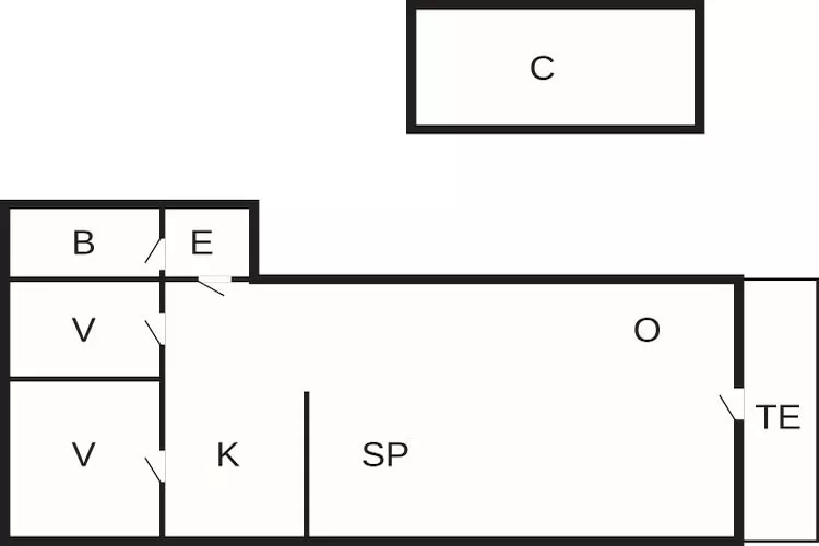 4 persoons vakantie huis in Nibe-By Traum-Plattegrond