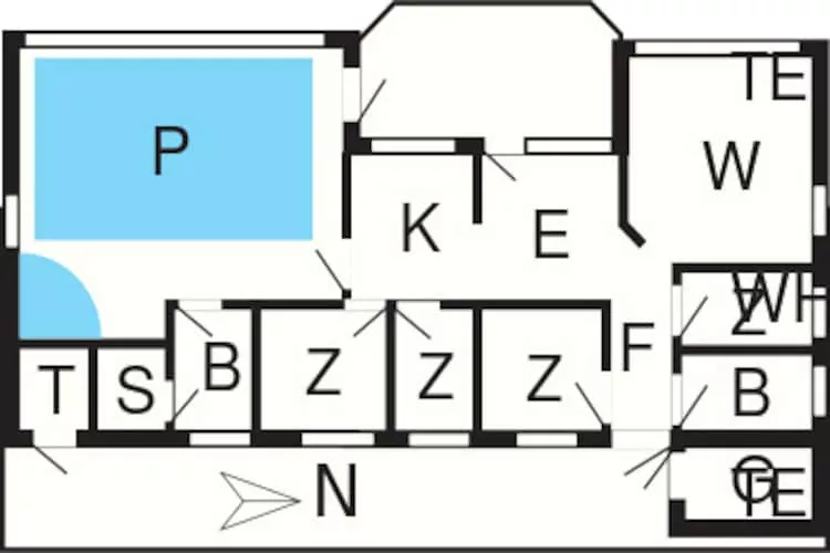 Luxe zwembadhuis in Lonstrup -- By Traum Ferienwohnungen-Plattegrond