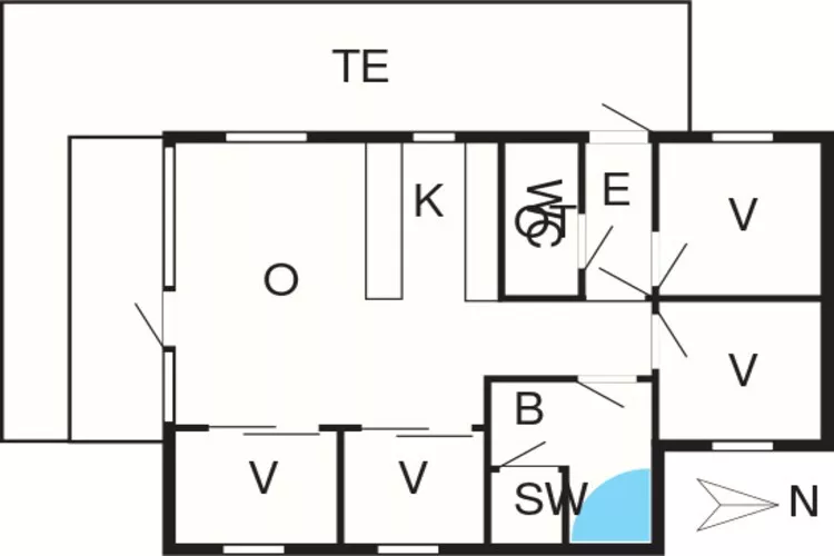 Kustretreat in Lolland -- By Traum Ferienwohnungen-Plattegrond