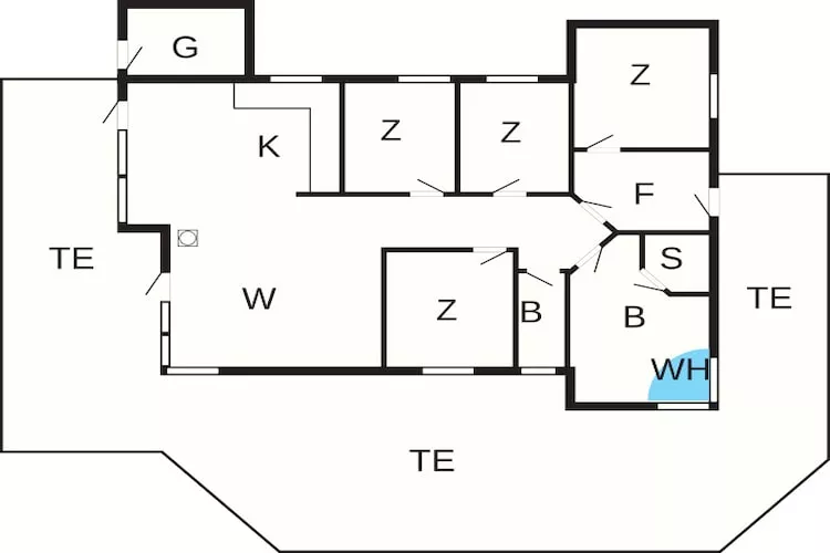 Luxe Eco Cottage in Klitmoller -- By Traum Ferienwohnungen-Plattegrond
