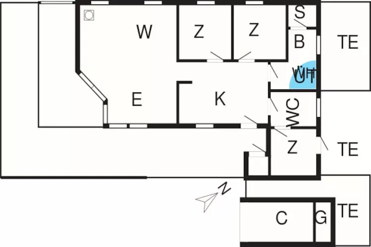 6 persoons vakantie huis in Ulfborg-Plattegrond