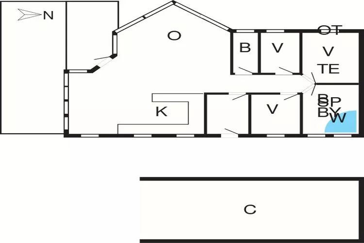 8 persoons vakantie huis in Spøttrup-Plattegrond