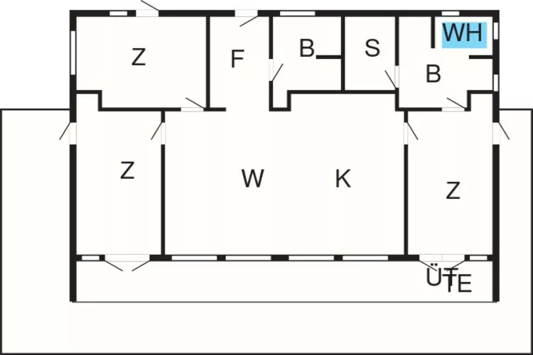 Modern Strandhuis Tranum -- By Traum Ferienwohnungen-Plattegrond