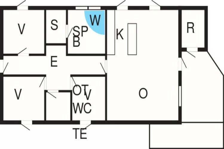 6 persoons vakantie huis in Væggerløse-Plattegrond