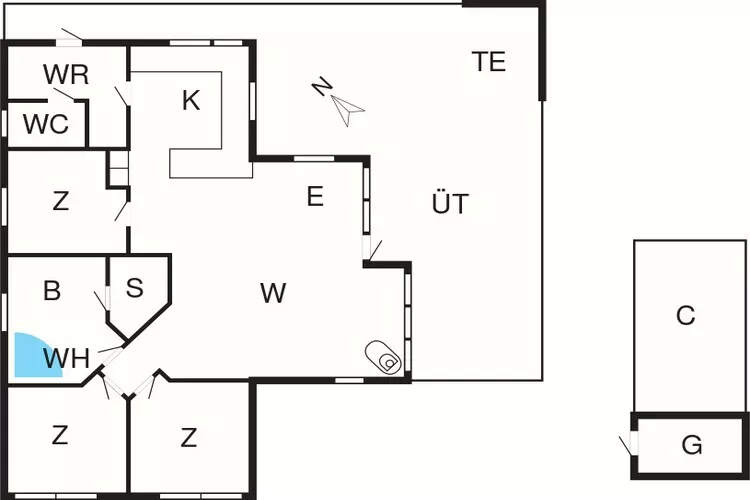8 persoons vakantie huis in Harboøre-By Traum-Plattegrond