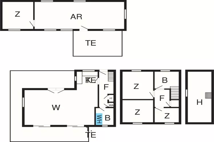 Vakantiehuis aan zee met uitzicht op de oceaan-Plattegrond