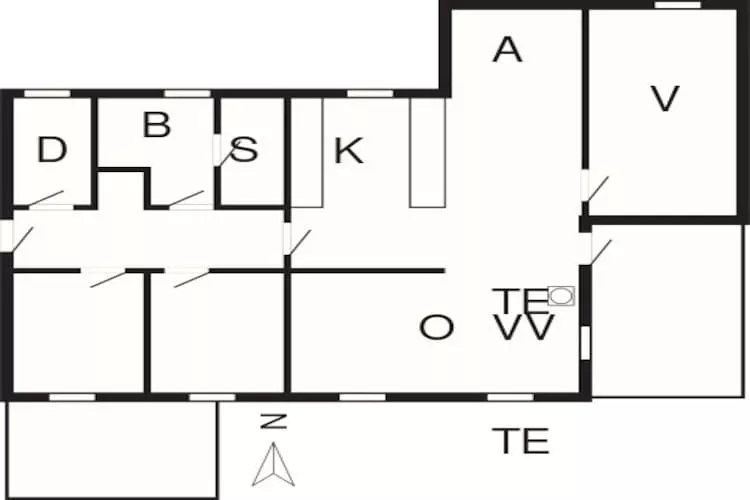 Gezellig toevluchtsoord in Vorupor -- By Traum Ferienwohnungen-Plattegrond