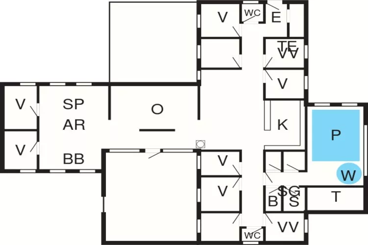 Luxe retraite in Vorupor -- By Traum Ferienwohnungen-Plattegrond