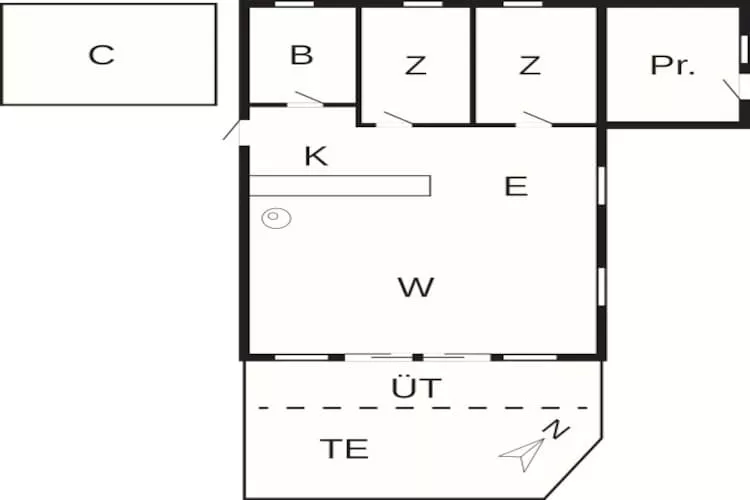 Gezellig strandhuis -- By Traum Ferienwohnungen-Plattegrond