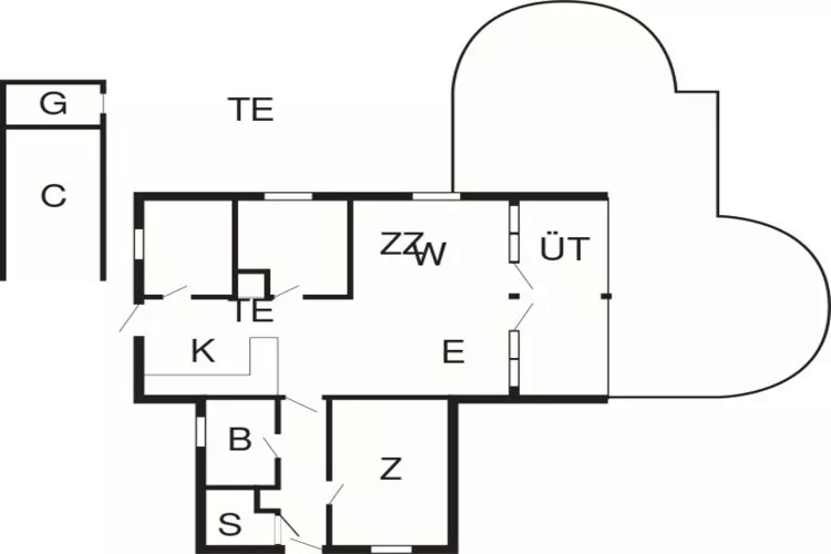 Rustige Sauna-oase -- By Traum Ferienwohnungen-Plattegrond