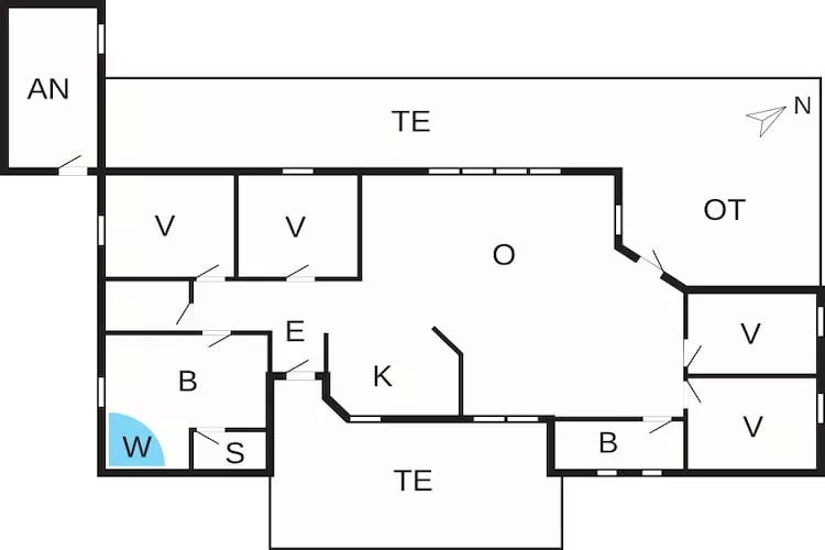 8 persoons vakantie huis in Ulfborg-Plattegrond