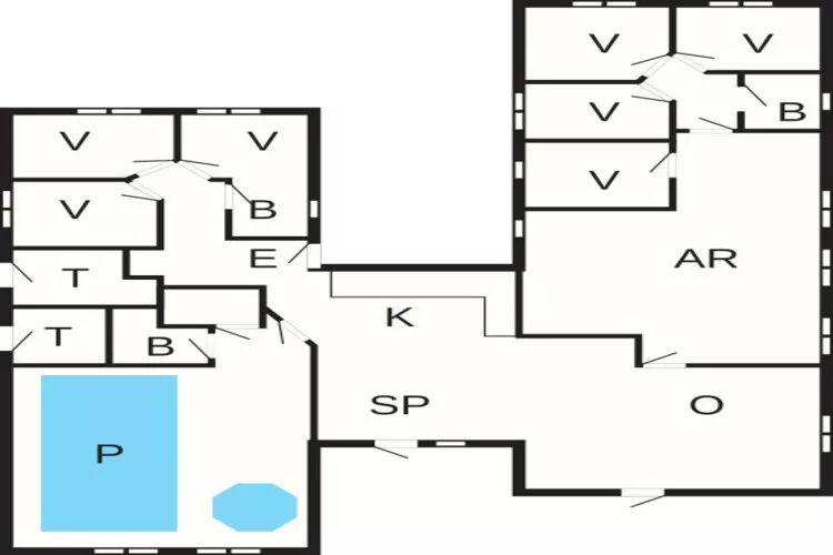18 persoons vakantie huis in Bogense-Plattegrond