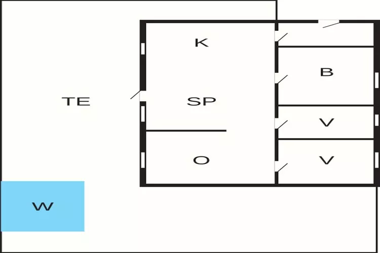 3 persoons vakantie huis in Esbjerg V-By Traum-Plattegrond