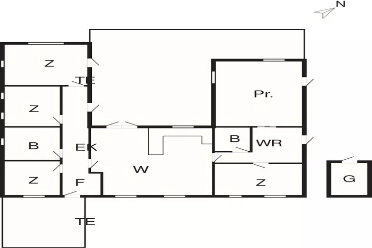 8 persoons vakantie huis in Pandrup-By Traum-Plattegrond