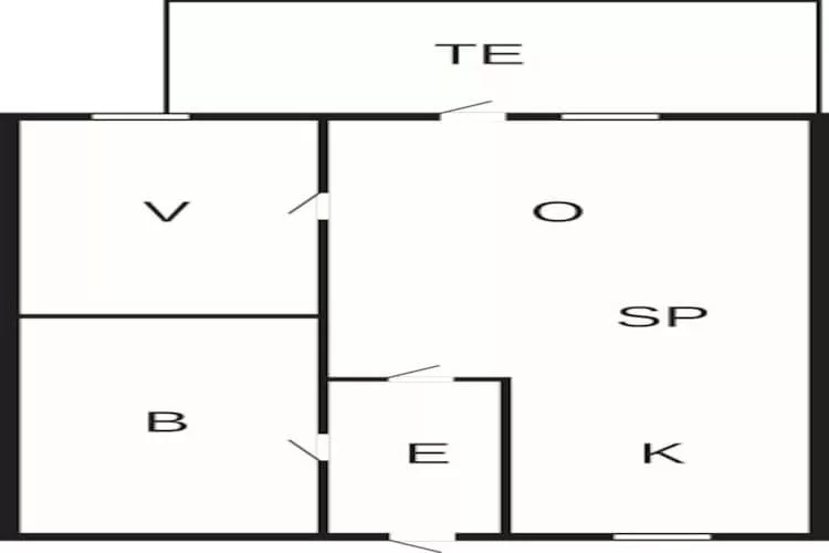 2 persoons vakantie huis in Aakirkeby-By Traum-Plattegrond